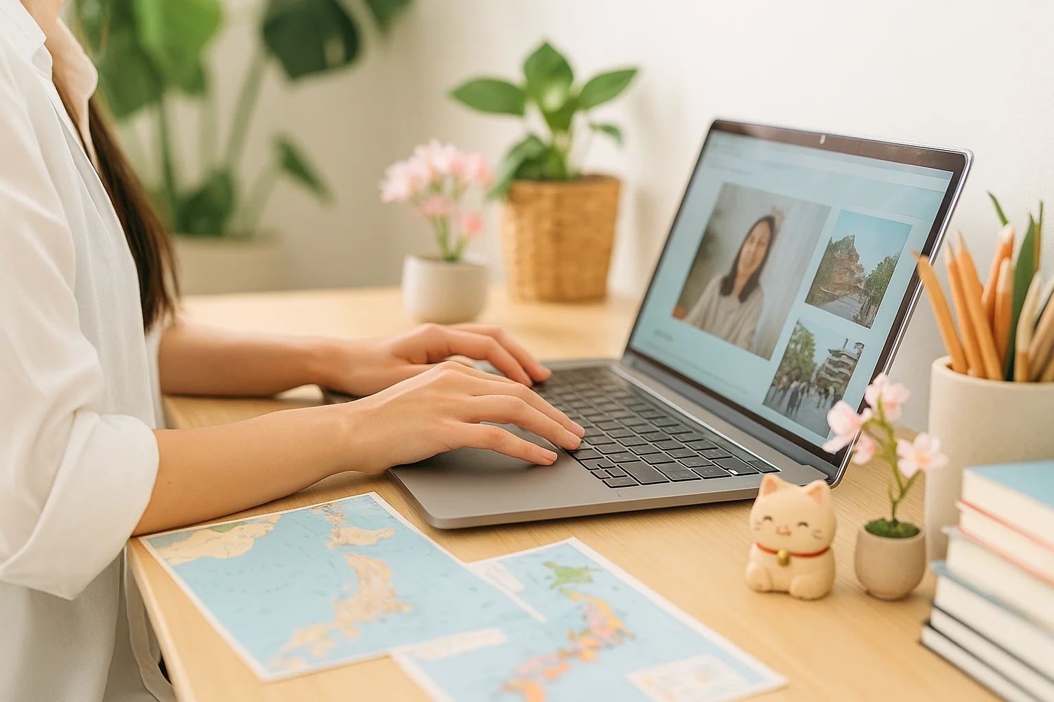 Chica dando asesoría de viaje a Japón en Oasia Viajes